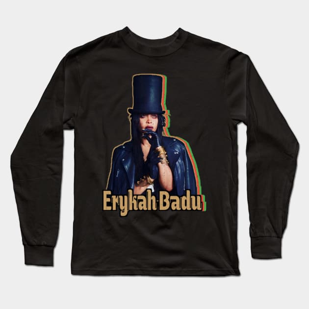 Erykah B three colored Long Sleeve T-Shirt by Rabbitto